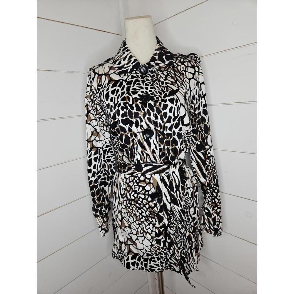 Appraisal Large Black brown & white trench coat